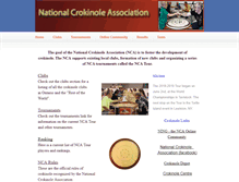 Tablet Screenshot of nationalcrokinoleassociation.com